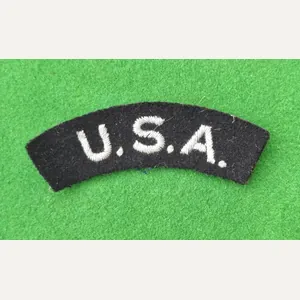 R.A.F OVERSEAS VOLUNTEERS CLOTH TITLE U.S.A