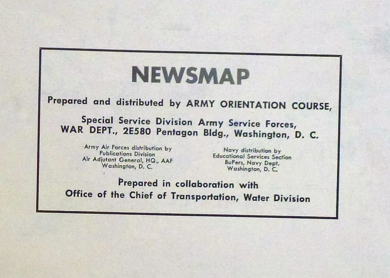 1943 U.S. Government 'Newsmap' Poster: 'Abandon Ship! — image 2