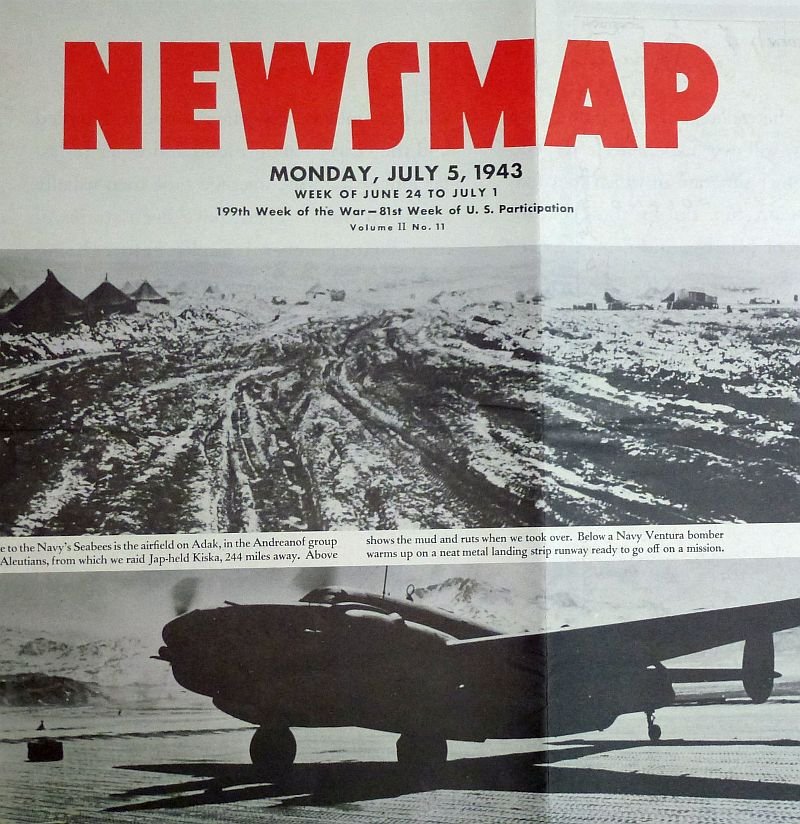 1943 U.S. Government 'Newsmap' Poster: 'Abandon Ship! — image 5