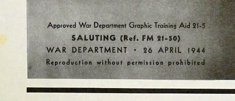 Large 1944 Poster: 'How and When to Salute' — image 2
