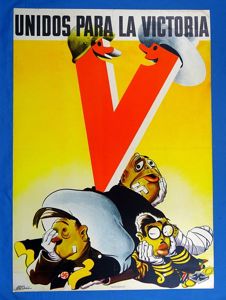 WWII Latin American Pro-Allied Poster 'Unidos Para La Victoria' ('United …