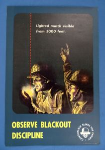 WWII Camouflage Poster: 'Observe Blackout Discipline'