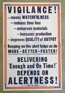 1943 Poster: 'Vigilance!'