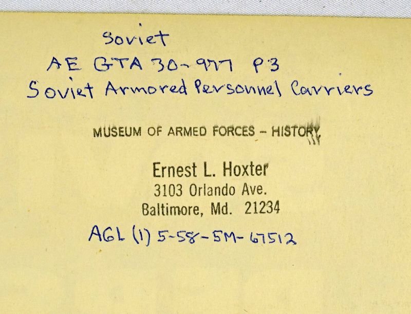 Cold War Poster: Soviet Armored Personnel Carriers — image 2