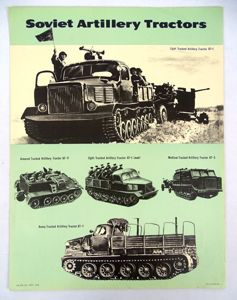 Cold War Poster: Soviet Artillery Tractors