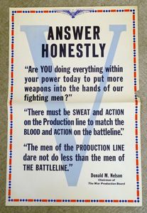WWII Poster: 'Answer Honestly'