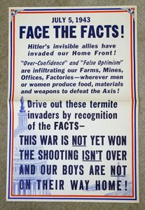 1943 Poster: 'Face the Facts!'