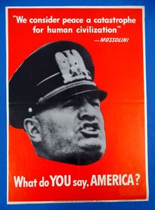 1942 Poster: Mussolini Quote