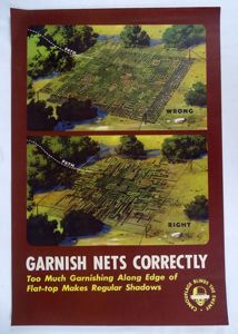 WWII Camouflage Poster: 'Garnish Nets Correctly'