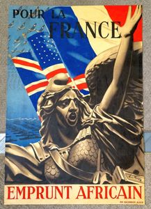 WWII French Africa War Loan Poster