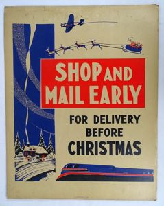 1951 Poster: 'Shop and Mail Early'