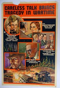 WWII Canadian Poster: 'Careless Talk Brings Tragedy in Wartime'