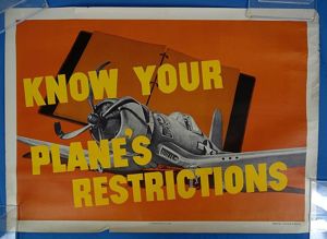 1952 Korean War Navy Aviation Poster: 'Know Your Plane's Restrictions' …