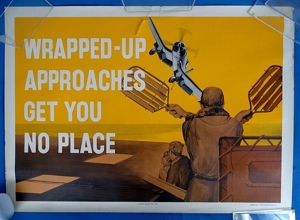1952 Korean War Navy Aviation Poster: 'Wrapped Up Approaches Get …