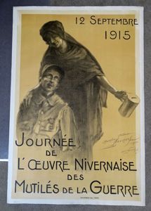 Large 1915 French Poster for the War Disabled Fund by …