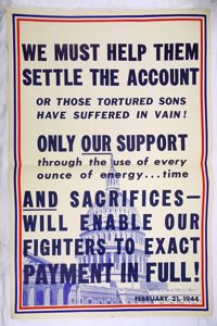 WWII Poster 'We Must Help Them Settle The Account…' 25 …