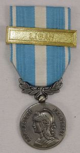 French Overseas Service Medal with 'Liban' (Lebanon) Bar