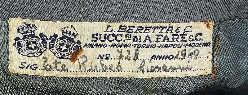 Named 1940 Dated Italian Army Artillery Lieutenant's Tunic — image 9