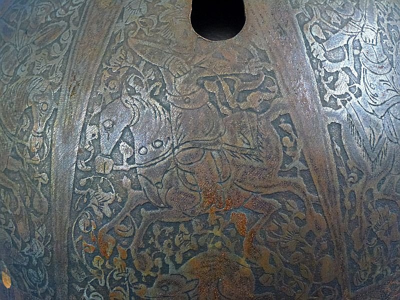 Persian Kula Khud Devil Mask Iron Helmet — image 7