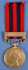 British 1854 India General Service Medal with 'Perak' Bar to …