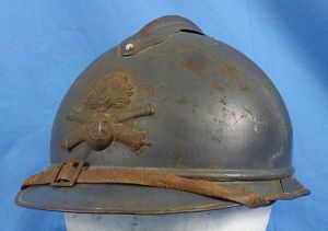 Named and Unit Marked French WWI Artillery Helmet
