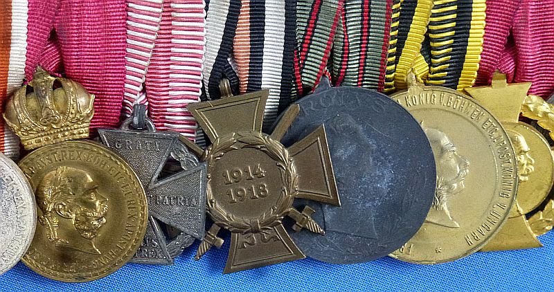 WWI Imperial Austrian 11 Place Medals Bar — image 3