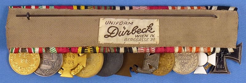WWI Imperial Austrian 11 Place Medals Bar — image 5