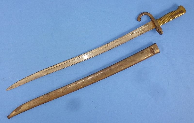 1872 Dated French Chassepot Model 1866 Yataghan Sword Bayonet — image 3