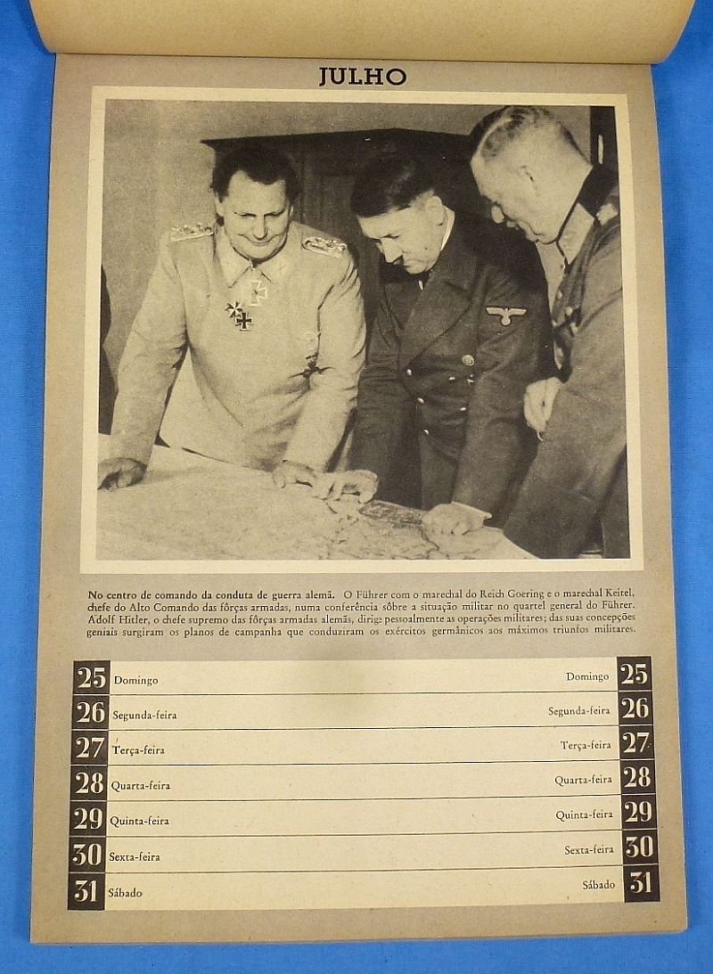 1943 Pro Axis Portuguese 52 Page Calendar — image 5