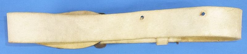 British Army White Leather Belt with 'Dieu Et Mon Droit' Buckle — image 3