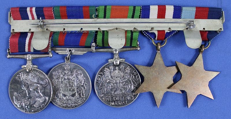 Bar Mounted WWII Canadian Medals Group — image 2