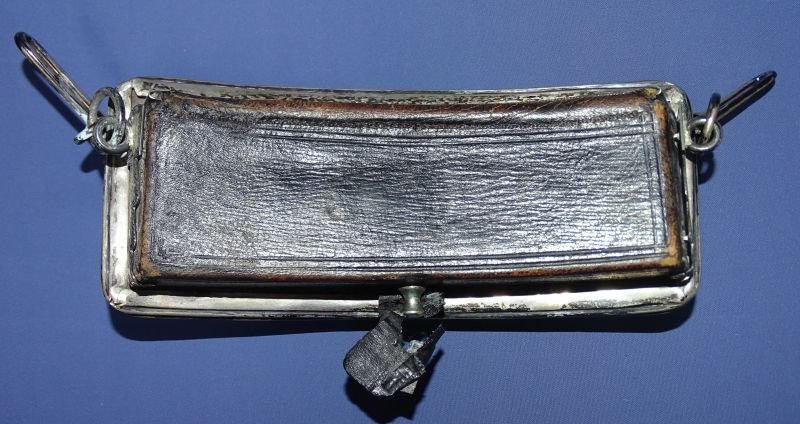 British Victorian 14th Hussars Silver Mounted Cartridge Pouch — image 2