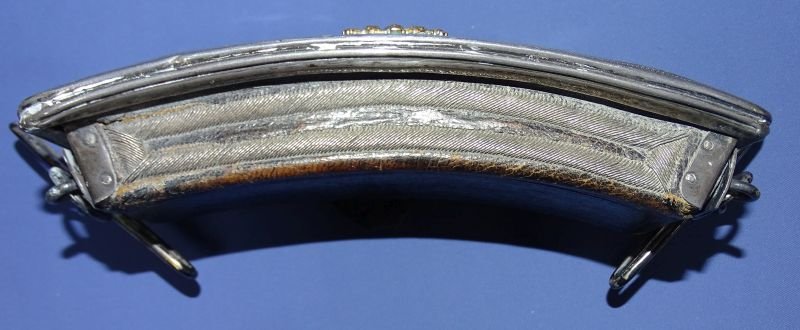 British Victorian 14th Hussars Silver Mounted Cartridge Pouch — image 3