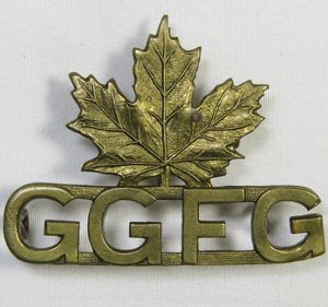 Canada WWI Governor General's Foot Guards Shoulder Title