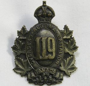 WWI 119th Canadian Infantry Battalion Cap Badge