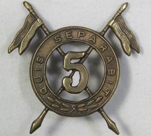 5th Lancers Royal Irish Cap Badge
