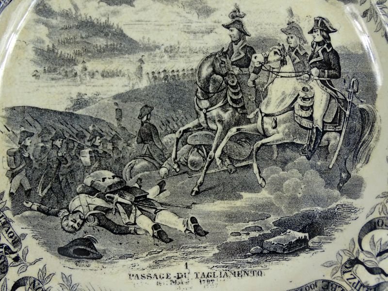 Antique Porcelain Plate Commemorates Napoleon and the 1797 'Passage Du Tagliamento' — image 2