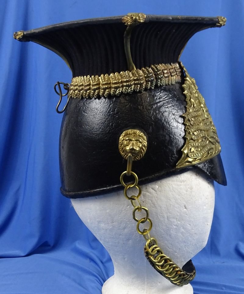 British Victorian Era 9th (Queen's Royal) Lancer Regiment EM/NCO Helmet — image 3