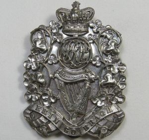 Liverpool Irish Rifle Volunteers Victorian Officer's Pouch Belt Plate