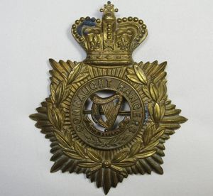 British Victorian Connaught Rangers Helmet Plate