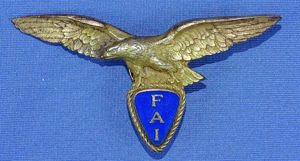 Sterling Federation Aeronautique International (FAI) Pilot Badge