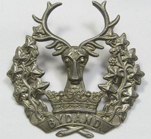 Gordon Highlanders White Metal Cap Badge