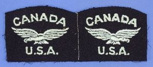 A Pair of Uncut American Volunteer in the RCAF Shoulder …