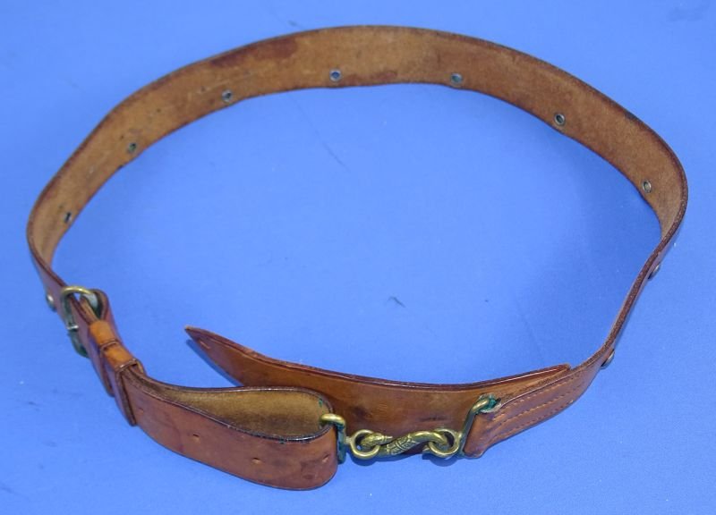 1928 Dated Canadian Waist Belt with Snake Buckle — image 2