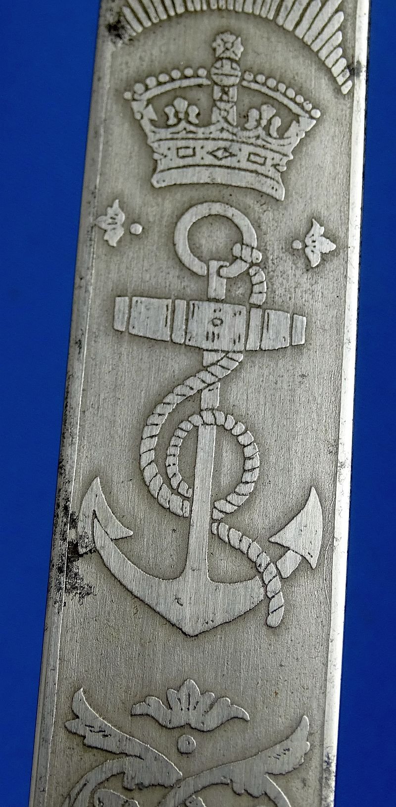 Victorian Period British Pattern 1856 Royal Navy Midshipman Dirk Engraved to 'A.E.A. Freemantle, R.N.' — image 8