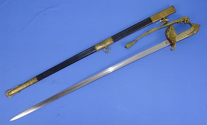 Portuguese Lion Head Naval Officer Sword with Portepee — image 2