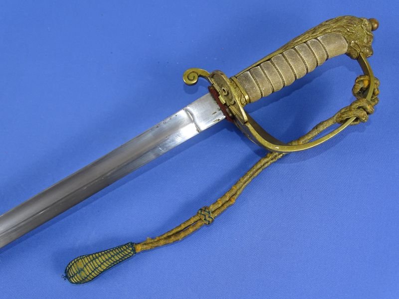 Portuguese Lion Head Naval Officer Sword with Portepee — image 7