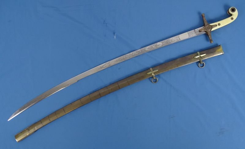 British Model 1831 General Officer's Mameluke Sword with Ivory Grips by Manton & company — image 2