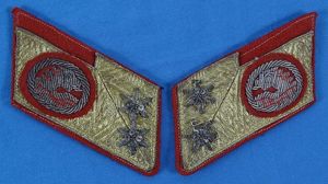 Pair Post WWI Austrian National Police Oberstleutnant Collar Tabs
