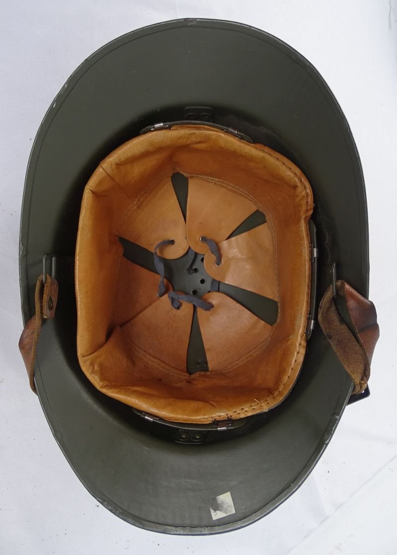 WWII French Model 1926 Adrian Helmet with 1937 French Air Force Badge — image 8
